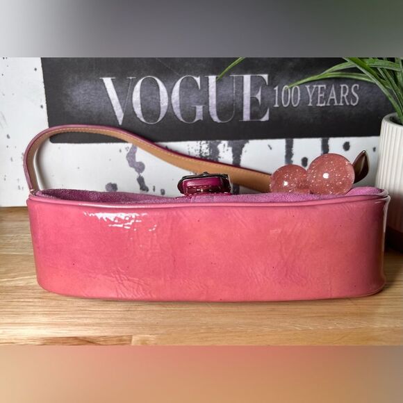 COACH Vintage Hampton Demi Pink 2Tone Suede/Patent Leather RARE & HTF - Picture 9 of 16